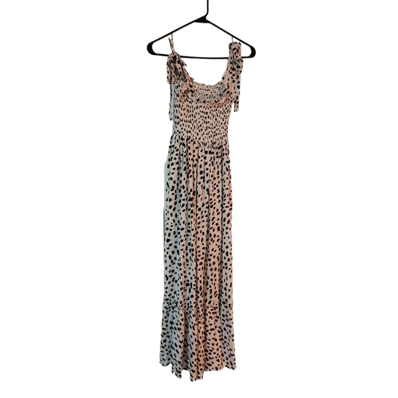 R.Vivimos NWT black/white polka dot maxi dress Size 4/6 - Picture 6 of 9